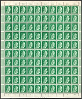 1941-44 42pf Third Reich, Germany, Full Sheet (Mi. A 795, Corner Margins, CV $30)