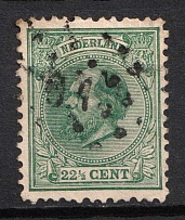 1872-88 22.5c Netherlands (Mi. 25D, Canceled, CV $70)