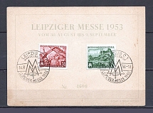 1953 Germany Democratic Republic special card with special postmark Leipzig fair
