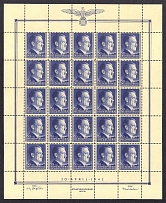 1941 50g+1z General Government, Germany, Full Sheet (Mi. 90, MNH)