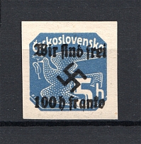 1938 Germany Occupation of Rumburg Sudetenland 5 H (Signed, MNH)