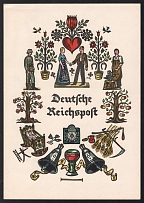 1940 'Deutsche Reichspost', on the Occasion of a Marriage, Third Reich Propaganda, Special Telegram, Germany (Used)