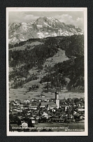 1936 Garmisch-Partenkirchen on the background of the mountain Dreitorspitze