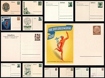 Weimar Republic, Third Reich, Germany, Swastika, Collection of Mint Propaganda Postcards