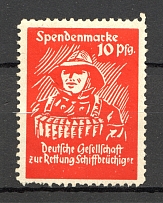 Promotional Stamp of the German Society for the Rescue of Shipwrecked 10 Pf