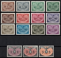 1940 General Government, Germany, Official Stamps (Mi. 1-15, Full Set, CV $40)