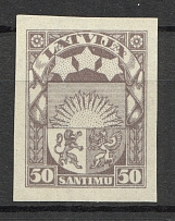 1923-25 Latvia 50 S (Probe, Proof, MNH)