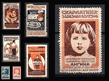 Health Propaganda Stamp, Russia, Small Stock of Stamps