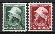 1935 Third Reich, Germany (Mi. 569 y - 570 y, Full Set, CV $30, MNH)