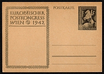 1942 Special postal card (Michel P294b) on buff colored stock issued 12 October 1942 for the European Postal Congress in Wie