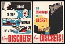 'Be discreet!', Ottawa War Information Commission, Canada, Propaganda Mini Poster