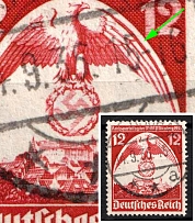 1935 Third Reich, Germany (Mi. 587 I, Missed Shading in the Part of Eagle's Feathers, Canceled, CV $40)
