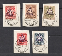 1919 Krakow, Overprint 'Porto', Postage Due Stamps, Local Issue, Poland (KRAKOW Postmark)