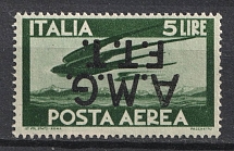 5l Italy, Trieste (INVERTED Overprint, Print Error)