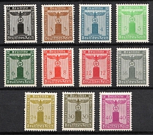 1938 Third Reich, Germany, Official Stamps (Mi. 144 - 154, Full Set, CV $30)