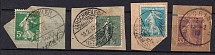 1919 France on piece (German Readable Postmarks)