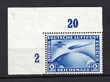 1930 2m Third Reich, Germany Airmail (Corner Margins, Mi. 435y, CV $2,200, MNH)