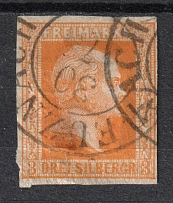 1857 3sgr Prussia, German States, Germany (Mi. 8, Used, CV $70)