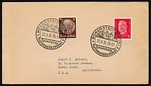 1934 Scott 374 and 421 postally used in Hohenstein to the United States