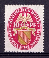 1926 10pf Weimar Republic, Germany (Mi. 399 X, Certificate, CV $2,000, MNH)