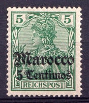 1905 5c, German Offices in Morocco, Germany (Mi. 20)