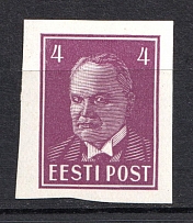 1936-40 4S Estonia (PROBE, Proof, Stamp by Sc. 120, Imperforated, MNH)