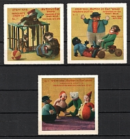 Teddi Bear Toys, New York, United States, Stock of Cinderellas, Non-Postal Stamps, Labels, Advertising, Charity, Propaganda