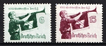 1935 Third Reich, Germany (Mi. 584 x - 585 x, Full Set, CV $30)