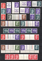 1935-41 Third Reich, Germany, Collection (2 Pages, Coupon, Se-tenant, Gutter, Tete-beche, CV $200)