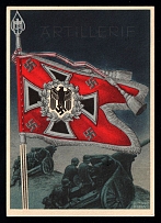 1933-1945 'Flag of the Artillery', Propaganda Postcard, Third Reich Nazi Germany