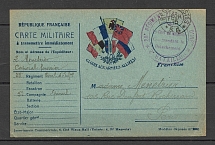1916 form of Soldiers' Correspondence In France, Field Mail, Flags of the Union States