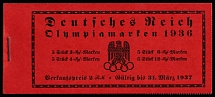 1936 Complete Booklet with stamps of Third Reich, Germany, Excellent Condition (Mi. MH 42.1, CV $260)