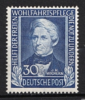 1949 30+15pf German Federal Republic, Germany (Mi. 120, CV $120, MNH)