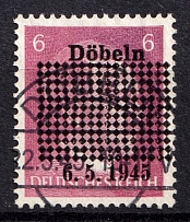 1946 6pf Dobeln, Germany Local Post (Mi. 1 b, Full Set, Canceled, CV $50)