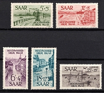 1948 Saar, Germany (Mi. 255 - 259, Full Set, CV $70, MNH)