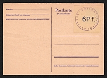 1945 6pf Arnsberg (Westphalia), Germany Local Post, Postcard (Mi. 1, Full Set, CV $100)