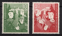 1952 German Federal Republic, Germany (Mi. 153 - 154, Full Set, CV $50, MNH)