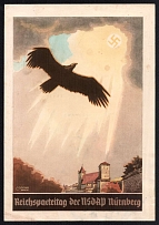 1934 Nuremberg, 'Deutsche Reichspost', Swastika, Third Reich Propaganda, Special Telegram, Nazi Germany