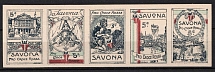 Red Cross, Savona, Italy, Stock of Cinderellas, Non-Postal Stamps, Labels, Advertising, Charity, Propaganda, Strip