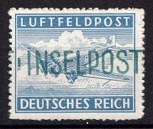 1944 Island Leros, Reich Military Mail Fieldpost Feldpost `INSELPOST`, Germany (Mi. 11 B a, Forgery)