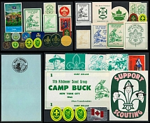 Canada, United States, Scouts, Scouting, Scout Movement, Collection of Cinderellas, Non-Postal Stamps