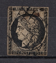 1849-50 20c France (Canceled, CV $60)