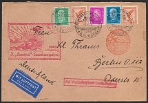1933 (17 May) Third Reich, Germany, Airmail cover from Bremen to Berlin franked with Mi. 381, 411, 416, 435 (Special Cancellations, CV $60)