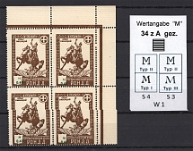 1948 Munich Sovereign Movement RONDD 0.40 M (Different Types of `M`, MNH)