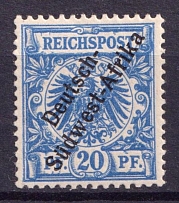 1897-99 20pf South West Africa, German Colonies, Germany (Mi. 4, CV $40, MNH)