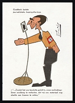 1940s 'Goebbels last journalistic looping-the-loop. -...So that we have finally succeeded in shortening our lines of communication', WWII Anti-Nazi Propaganda