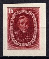 1944 '15' Ljubljana, German Occupation, Germany (Mi. VI B, Unissued Stamp, CV $30)
