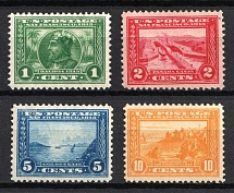 1913 Panama-Pacific Issue, United States, USA (Scott 397 - 400, Perforation 12, CV $220)