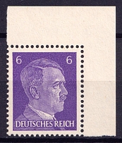6pf British Anti-Germany Propaganda, British Forgery of Hitler Issue (Mi. 25, Corner Margins, CV $130, MNH)