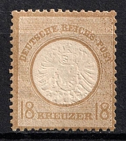 1872 18kr German Empire, Large Breast Plate, Germany (Mi. 28, CV $70)